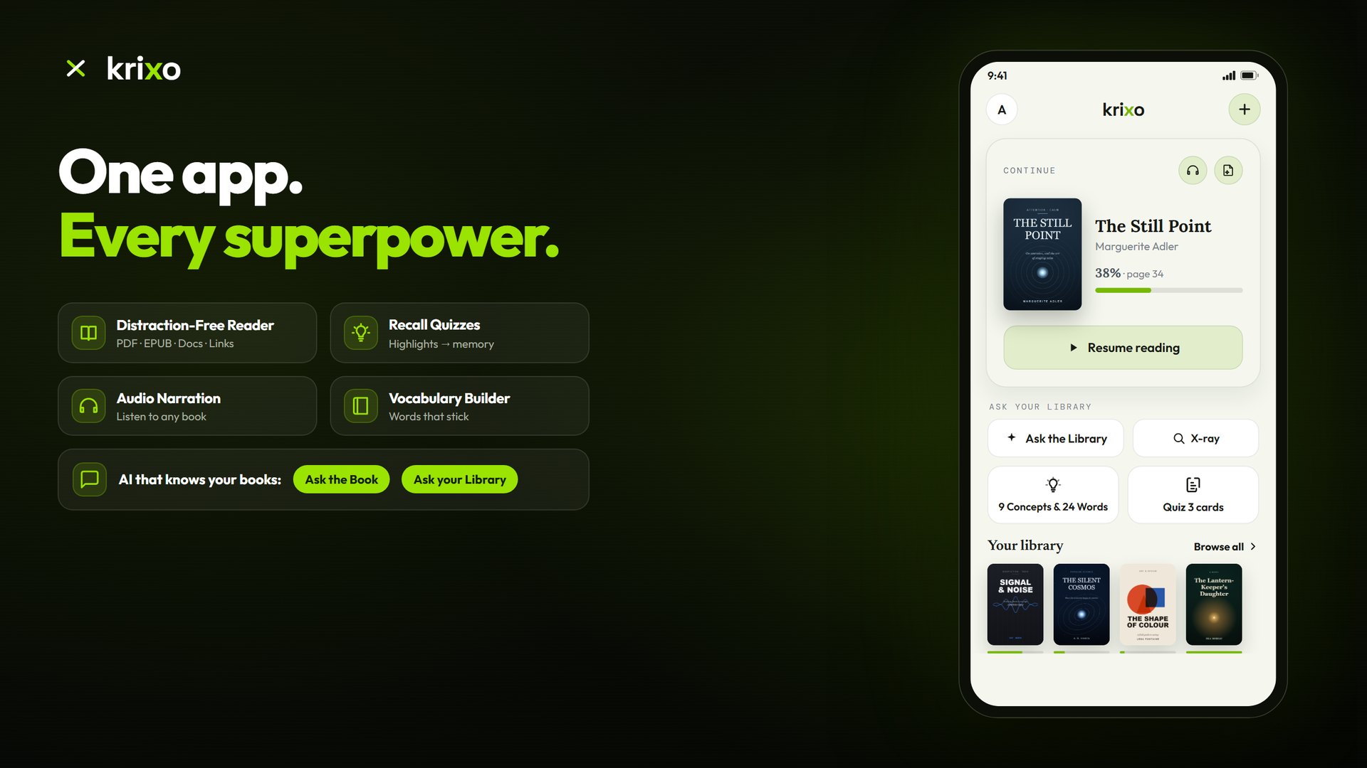 Krixo: The Reading App That Won't Let You Forget